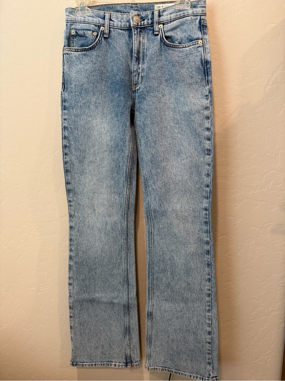 Rag & Bone High Rise Bootcut Flare Jeans Stone Wash WDD23S2928 Size 27